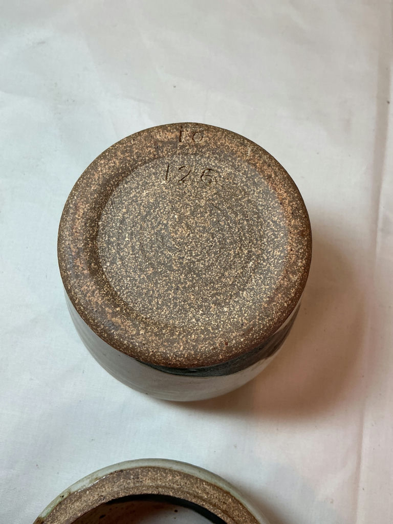 Set of two Earthtone Pottery containers. - image 7 of 7