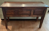 Dark wood console table with one drawer - thumbnail 1 of 3