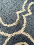 Wool Blueish Gray geometric patterned area rug - thumbnail 3 of 4