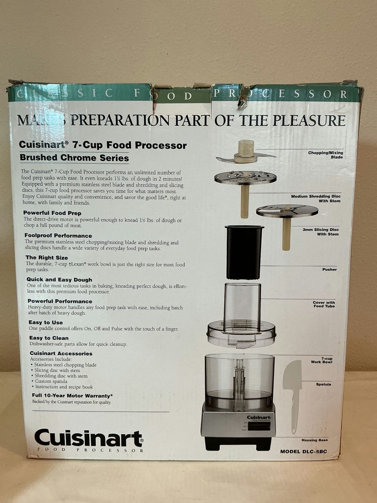 Cuisinart 7-Cup Food Processor with Discs and Manuals - image 5 of 5