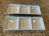 White Ceramic Multi-Compartment Serving Trays - thumbnail 4 of 6