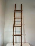 Lamp, Rustic Ladder with throw blankets and Woven Baskets. - thumbnail 4 of 4
