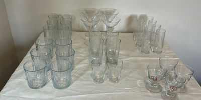 Assorted glassware and cocktail glasses. - Image 1 of 5