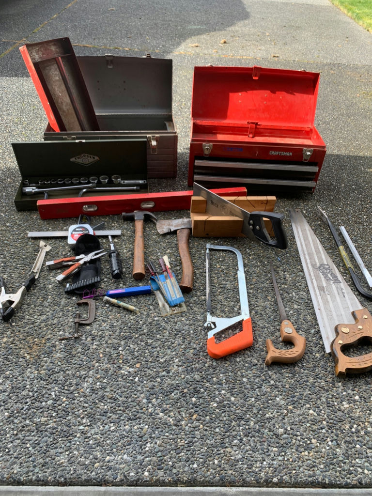 Assorted hand tools and tool boxes - image 1 of 7
