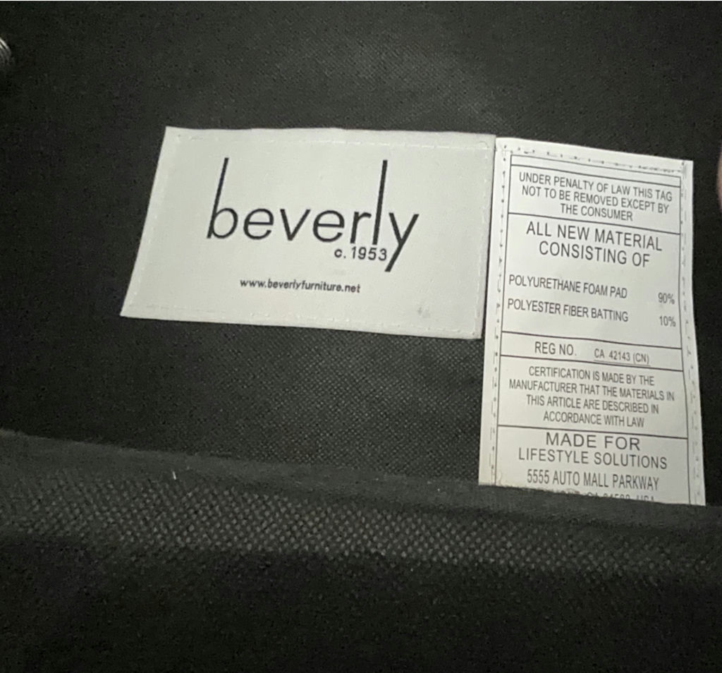 Beverly recliner. Brown faux leather.  - image 6 of 6