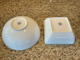 Four white ceramic serving bowls in varying sizes. - thumbnail 4 of 4