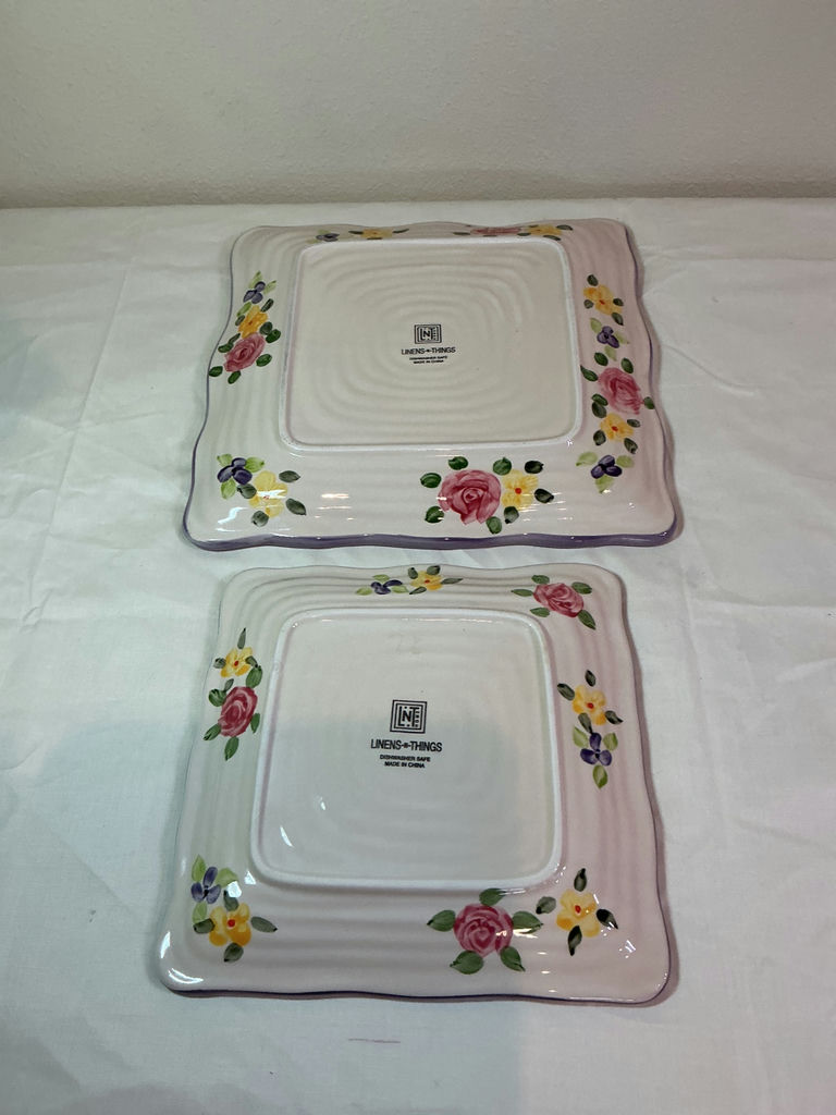Orange Ceramic Bakeware Set with Floral Serving Plates. - image 5 of 5