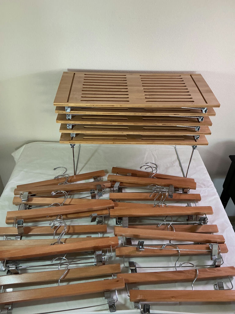 Closet Organizers and Wooden Hangers - image 1 of 5