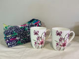 Floral Mugs, Bowls, Canister, and Folded Textiles - thumbnail 3 of 3