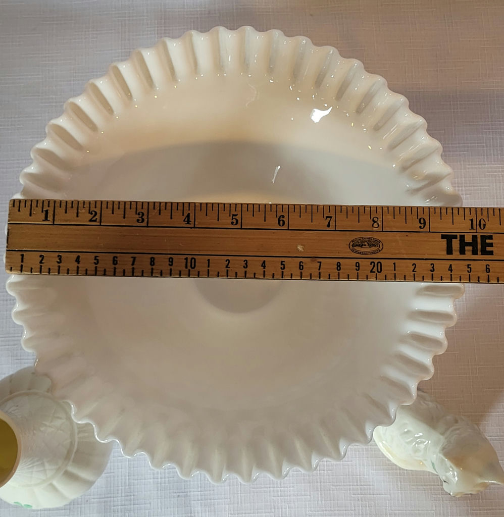 Vintage Beleek & Hobnail Milk Glass Lot of 3 - image 6 of 7