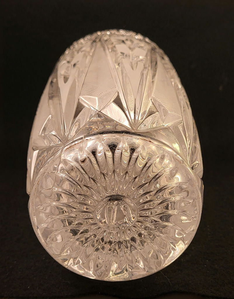 Vintage Tall Cut Crystal Vase & Serving Dishes - image 12 of 13