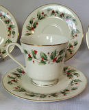 Vintage Holiday Cups & Saucers "All The Trimmings" Japan 86' - thumbnail 3 of 8