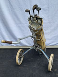 Vintage Rolling Golf Bag + Clubs - thumbnail 1 of 7