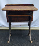 Antique Cast Iron & Wood Folding Students Desk - thumbnail 5 of 8
