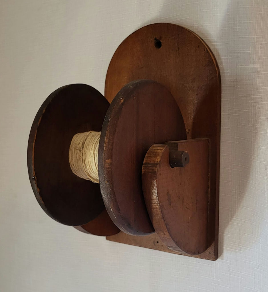 Vintage Primitive String Spool • Wall Mount - image 3 of 5