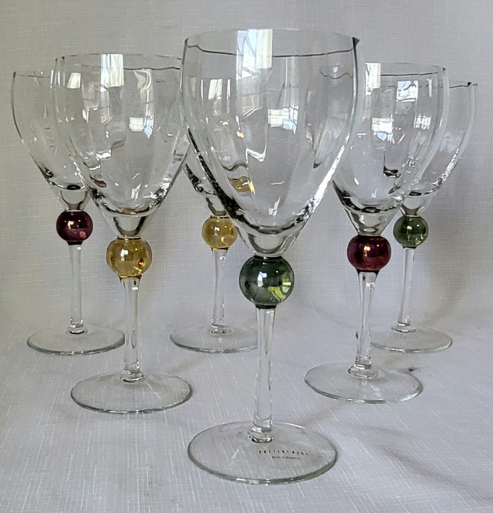 6 New Pottery Barn Bubble Stem Wine Goblets - image 3 of 7