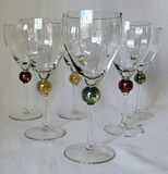 6 New Pottery Barn Bubble Stem Wine Goblets - thumbnail 3 of 7