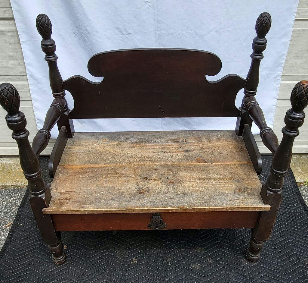 Hand Made Bench w/ Repurposed Vintage Materials - image 3 of 5