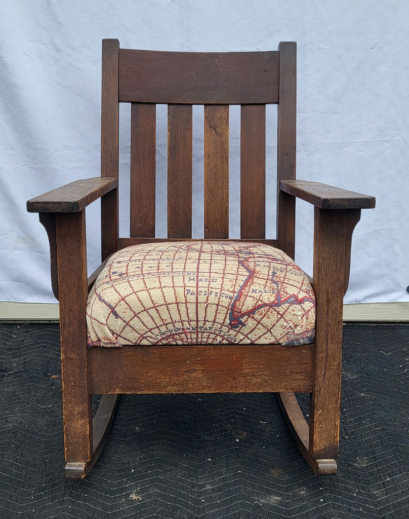 Antique Mission Oak Rocker - image 2 of 6