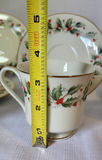 Vintage Holiday Cups & Saucers "All The Trimmings" Japan 86' - thumbnail 7 of 8