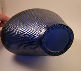 Vintage Ribbed Cobalt Bottle Vase - thumbnail 3 of 3