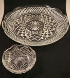 Vintage Tall Cut Crystal Vase & Serving Dishes - thumbnail 7 of 13