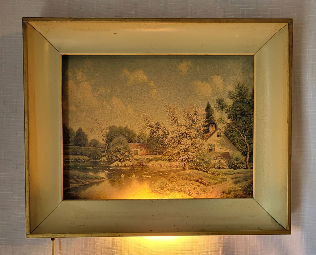 Vintage Mid-Century Helmscene Lighted Art Box - image 2 of 7
