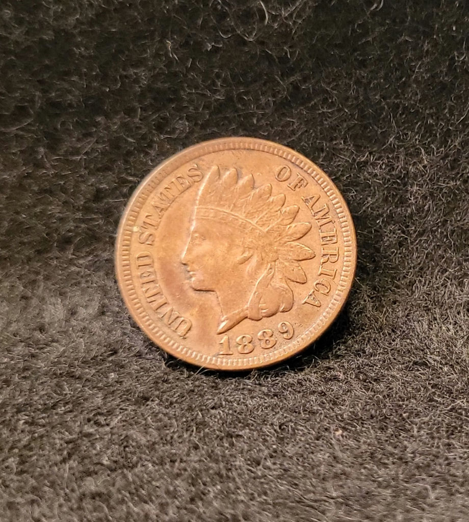 1889 U.S. Indian Head 1 cent Penny - image 3 of 4