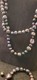 Freshwater Peacock Pearl Necklace w/ Bracelet & Earrings .925 - thumbnail 2 of 5