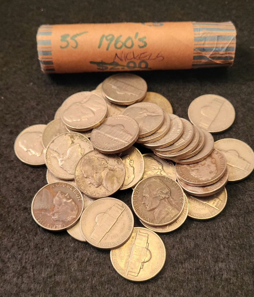 Roll of 35 1960's Jefferson Nickles - image 2 of 2