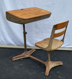 Vintage Students School Desk - Brown - thumbnail 2 of 5
