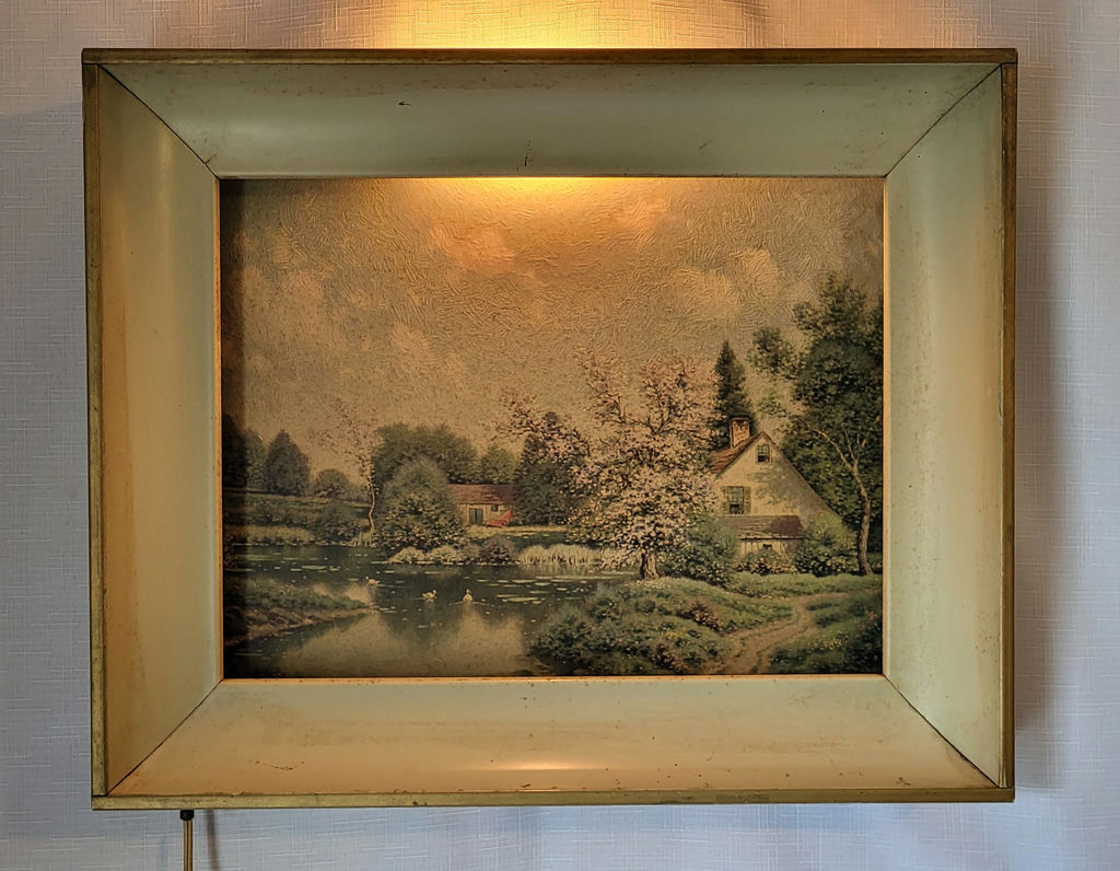 Vintage Mid-Century Helmscene Lighted Art Box - image 3 of 7