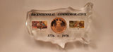 Bicentennial USA Coin & Stamps Paperweight + Penny Pendant Necklace - thumbnail 2 of 5