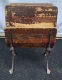 Antique Cast Iron & Wood Folding Students Desk - thumbnail 3 of 8