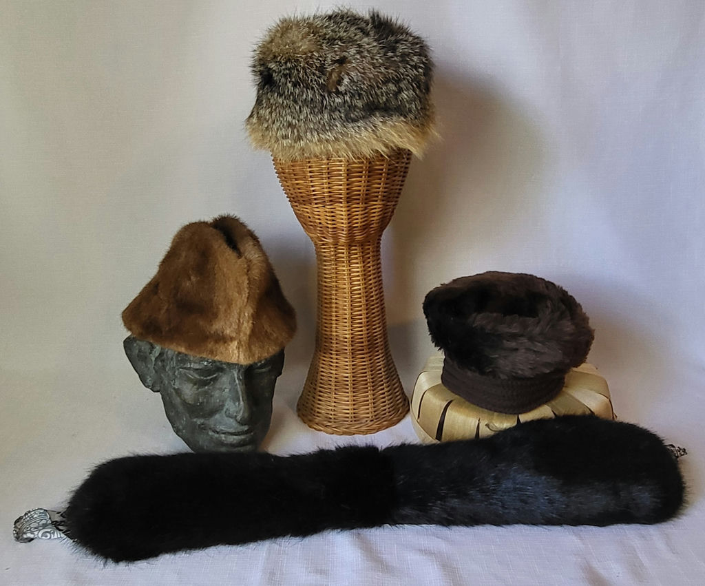Vintage Fur Caps Etc. Lot of 4 - image 1 of 15