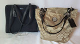 2 Coach Purses • Golden Hobo & Black Tote - thumbnail 1 of 10