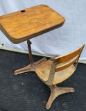 Vintage Students School Desk - Brown - thumbnail 3 of 5