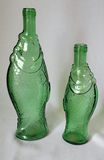 Vintage 70’s Emerald Green Fish Shaped Glass Bottles - thumbnail 1 of 6