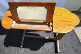 Vintage Adjustable Rolling Makeup/TV Dinner Stand - thumbnail 3 of 5