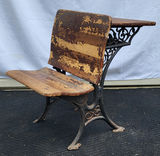 Antique Cast Iron & Wood Folding Students Desk - thumbnail 1 of 8