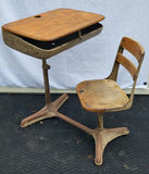 Vintage Students School Desk - Brown - thumbnail 4 of 5