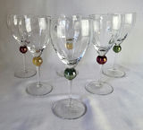 6 New Pottery Barn Bubble Stem Wine Goblets - thumbnail 1 of 7
