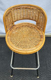 Vintage Wicker Seat High Stool - thumbnail 4 of 4