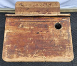 Antique Cast Iron & Wood Folding Students Desk - thumbnail 6 of 8