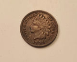1889 U.S. Indian Head 1 cent Penny - thumbnail 1 of 4