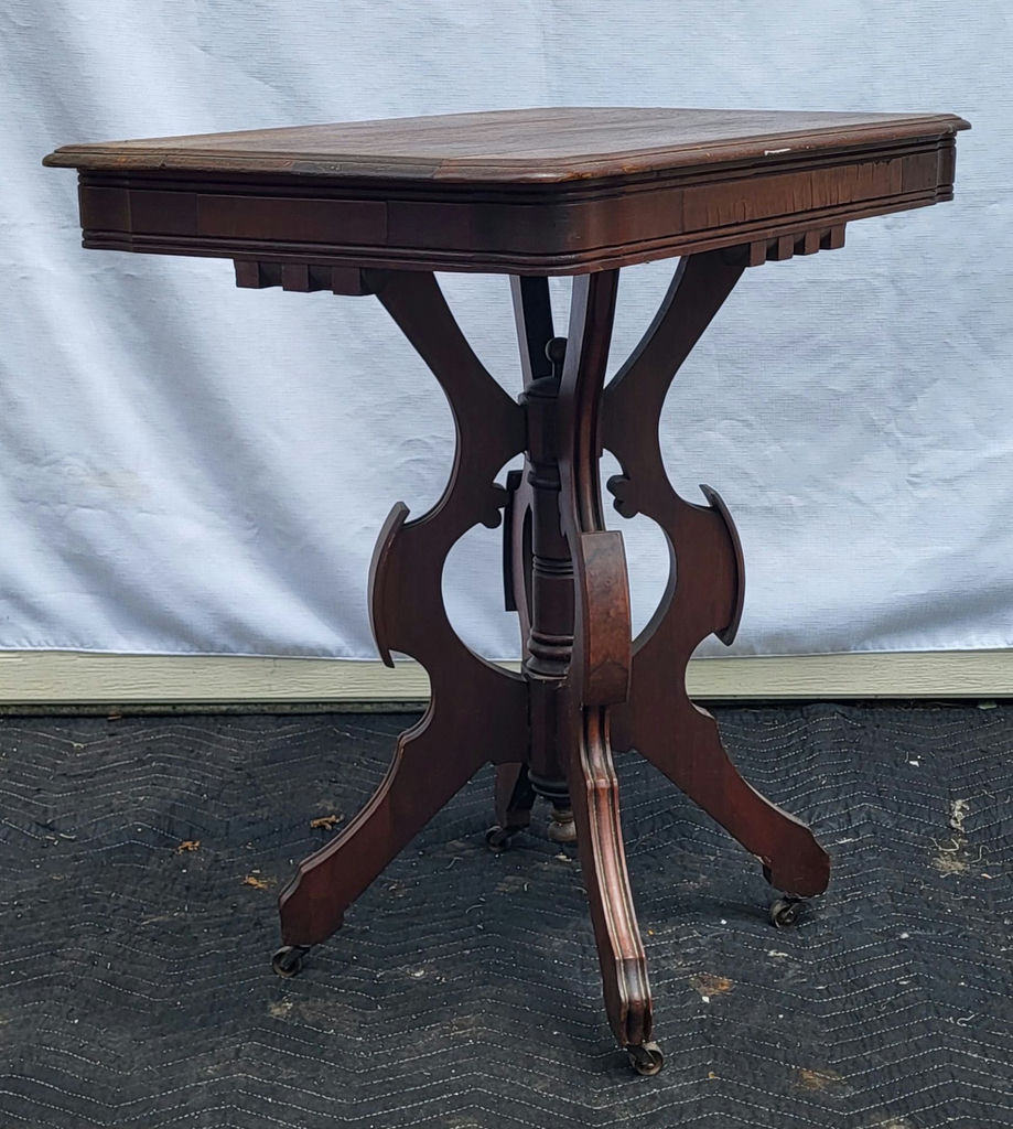 Victorian Eastlake Side Table On Castors - image 1 of 4
