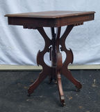 Victorian Eastlake Side Table On Castors - thumbnail 1 of 4