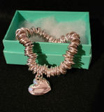 Tiffany & Co .925 Heart Charm Links Bracelet - thumbnail 1 of 6