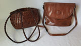 2 Vintage Italian Leather Purses • Woven & I Ponti - thumbnail 1 of 9