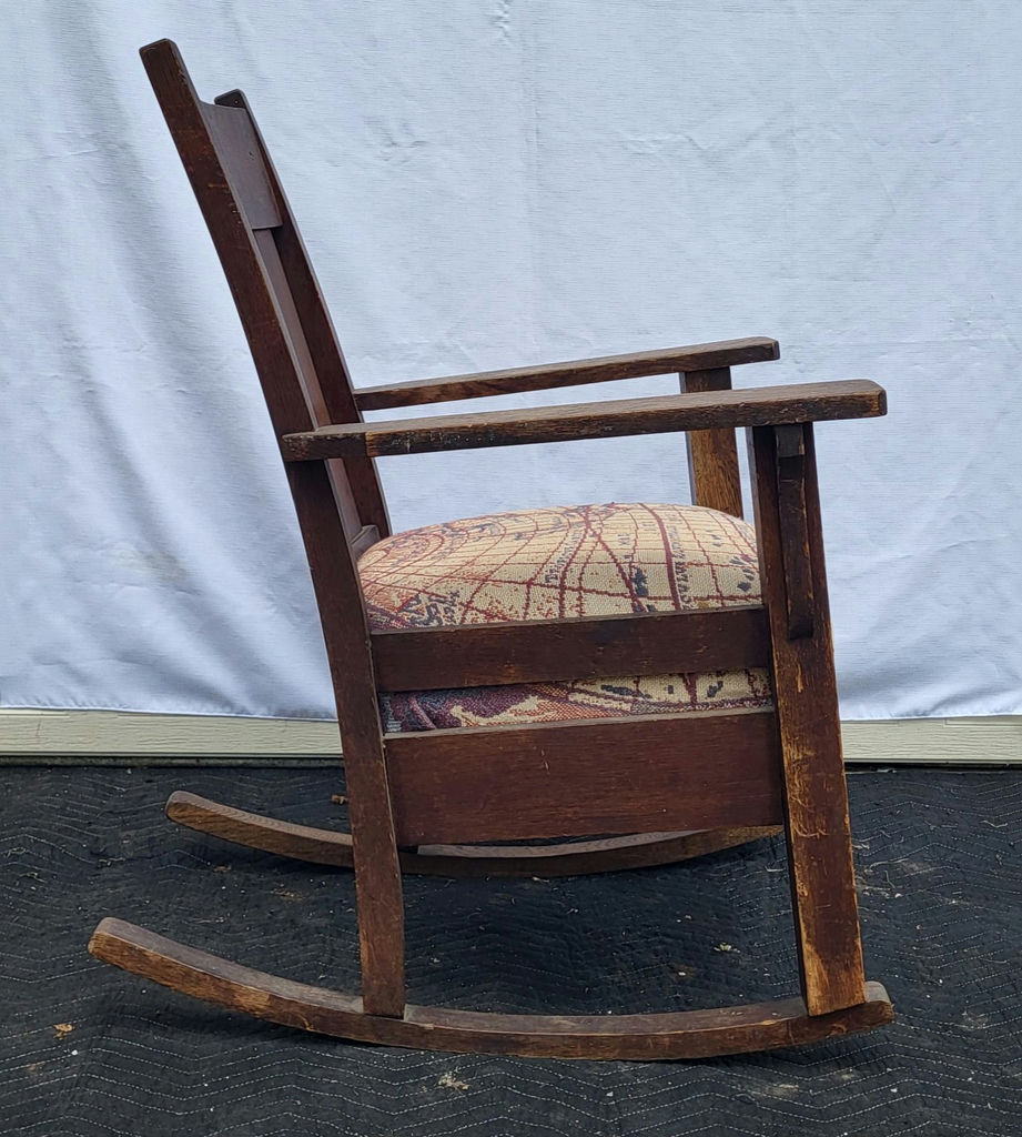 Antique Mission Oak Rocker - image 5 of 6